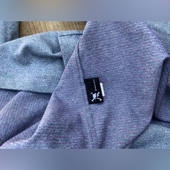 Oakley Golf Polo Shirt Mens S Gray Purple Center Logo Sport - Picture 6 of 9